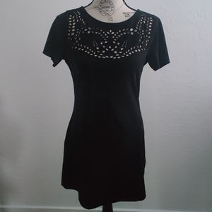 Sanctuary Black Midi Dress with cut out details Whimsigoth Witchy_Small